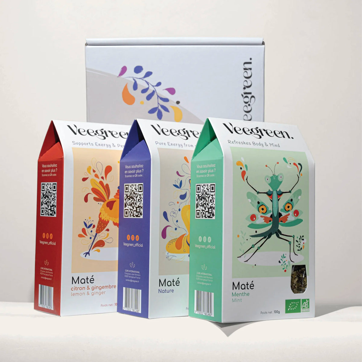 Cofanetto infusione di 3 Mate Biologici