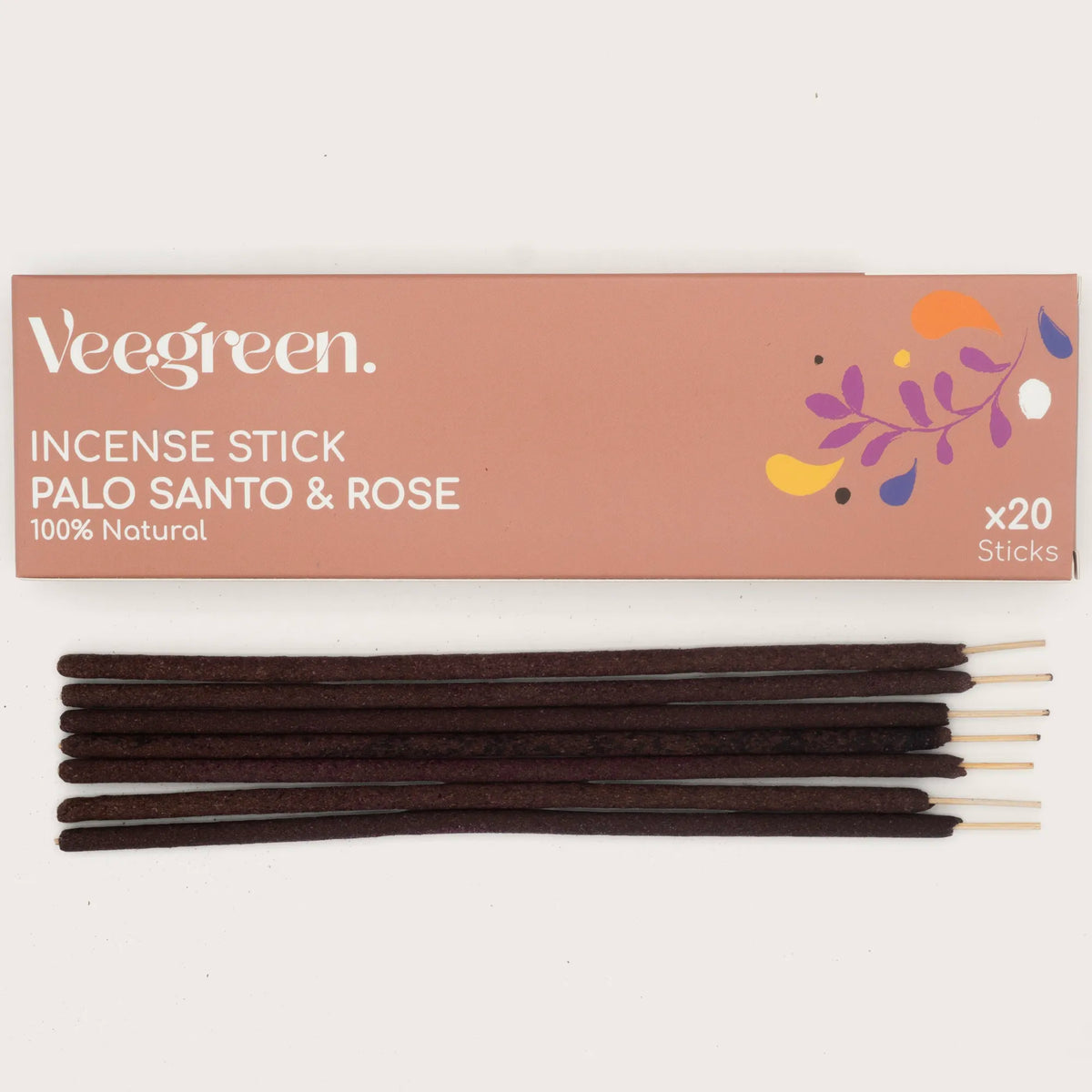 Incenso Naturale Palo Santo & Rosa x20